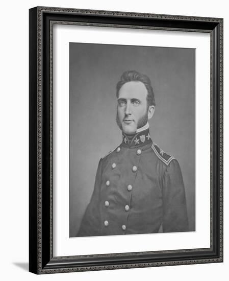 Digitally Restored Print of Thomas Stonewall Jackson as a Young Officer-null-Framed Art Print