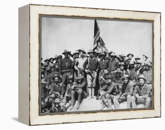 Digitally Restored Vector Artwork of Theodore Roosevelt And the Rough Riders-Stocktrek Images-Framed Premier Image Canvas