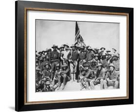 Digitally Restored Vector Artwork of Theodore Roosevelt And the Rough Riders-Stocktrek Images-Framed Photographic Print