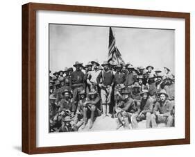 Digitally Restored Vector Artwork of Theodore Roosevelt And the Rough Riders-Stocktrek Images-Framed Photographic Print