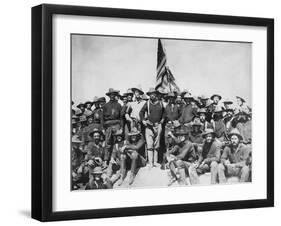 Digitally Restored Vector Artwork of Theodore Roosevelt And the Rough Riders-Stocktrek Images-Framed Photographic Print