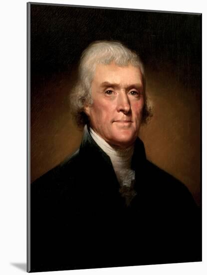 Digitally Restored Vector Painting of President Thomas Jefferson-Stocktrek Images-Mounted Photographic Print
