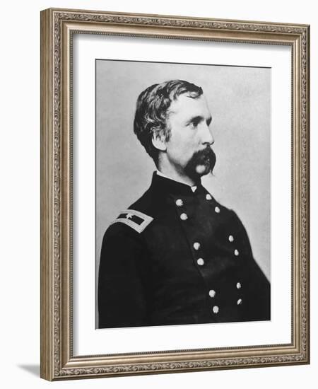 Digitally Restored Vector Portrait of Genral Joshua Lawrence Chamberlain-Stocktrek Images-Framed Photographic Print