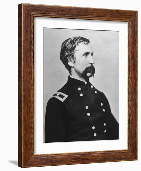 Digitally Restored Vector Portrait of Genral Joshua Lawrence Chamberlain-Stocktrek Images-Framed Photographic Print