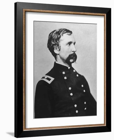 Digitally Restored Vector Portrait of Genral Joshua Lawrence Chamberlain-Stocktrek Images-Framed Photographic Print