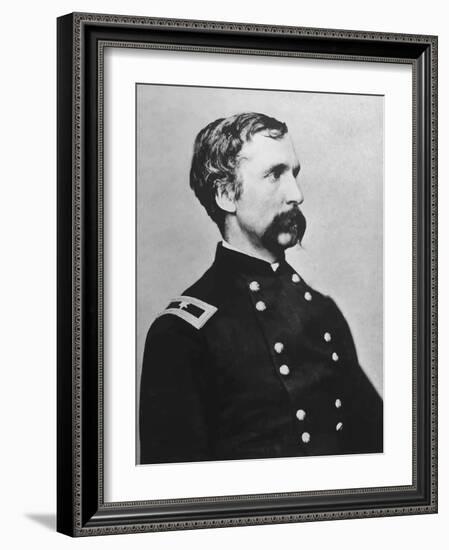 Digitally Restored Vector Portrait of Genral Joshua Lawrence Chamberlain-Stocktrek Images-Framed Photographic Print