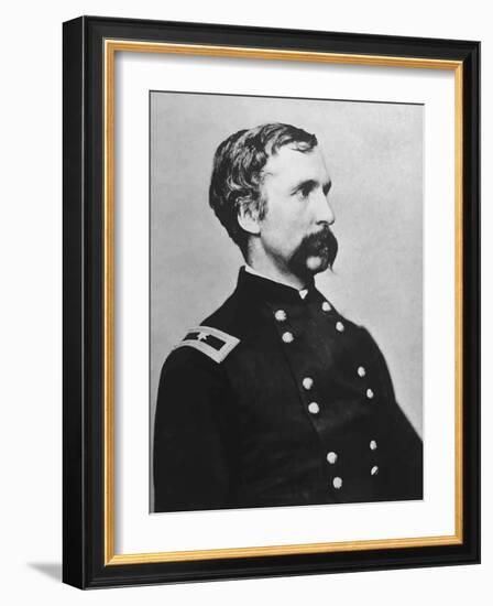 Digitally Restored Vector Portrait of Genral Joshua Lawrence Chamberlain-Stocktrek Images-Framed Photographic Print