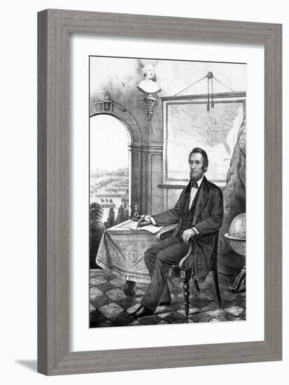 Digitally Restored Vintage Civil War Print of President Abraham Lincoln-null-Framed Art Print