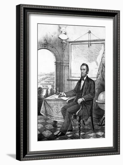 Digitally Restored Vintage Civil War Print of President Abraham Lincoln-null-Framed Art Print