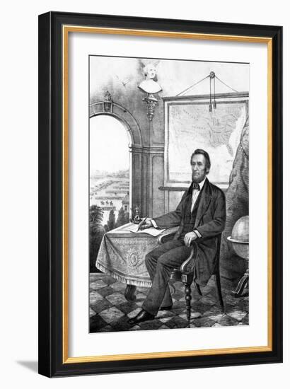 Digitally Restored Vintage Civil War Print of President Abraham Lincoln-null-Framed Art Print