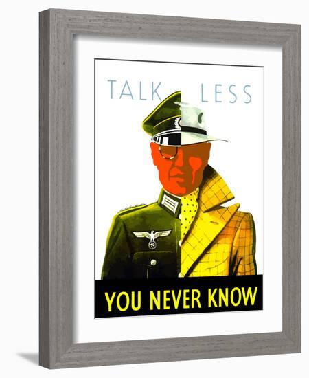 Digitally Restored War Propaganda Poster-Stocktrek Images-Framed Photographic Print