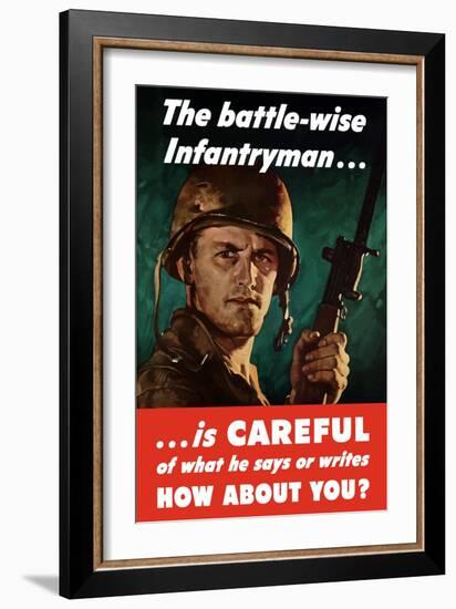 Digitally Restored War Propaganda Poster-Stocktrek Images-Framed Art Print