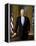 Digitally Restored White House Painting of President Bill Clinton-null-Framed Stretched Canvas