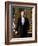 Digitally Restored White House Painting of President Bill Clinton-null-Framed Art Print