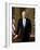 Digitally Restored White House Painting of President Bill Clinton-null-Framed Art Print