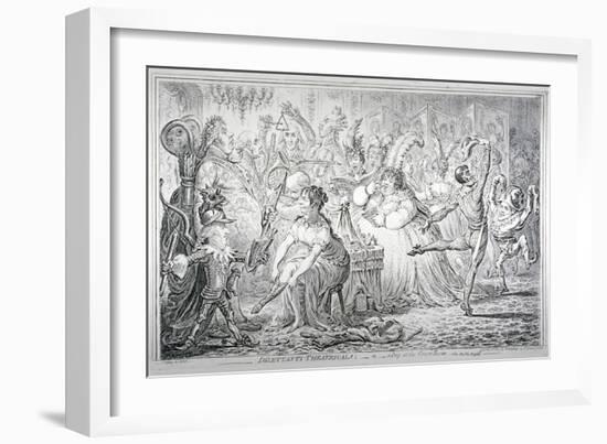 Dilettanti-Theatricals; or a Peep at the Green Room, 1803-James Gillray-Framed Giclee Print