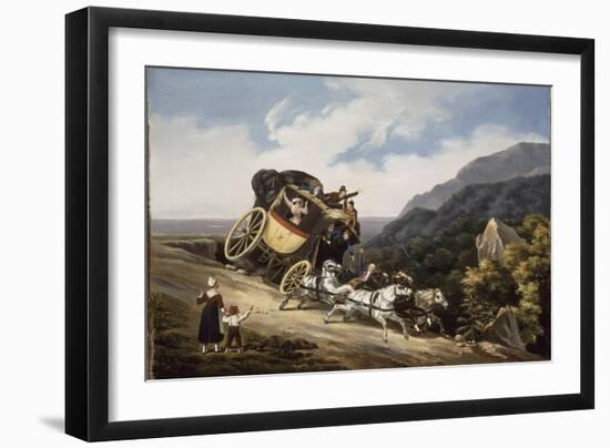 Diligence versant dans un précipice-Hippolyte Lecomte-Framed Giclee Print