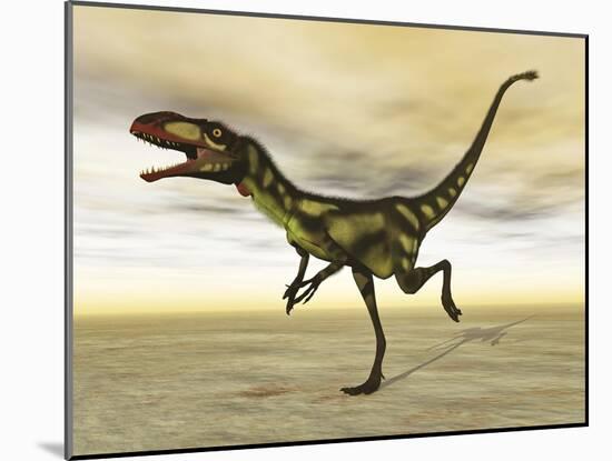 Dilong Dinosaur in the Desert-Stocktrek Images-Mounted Art Print