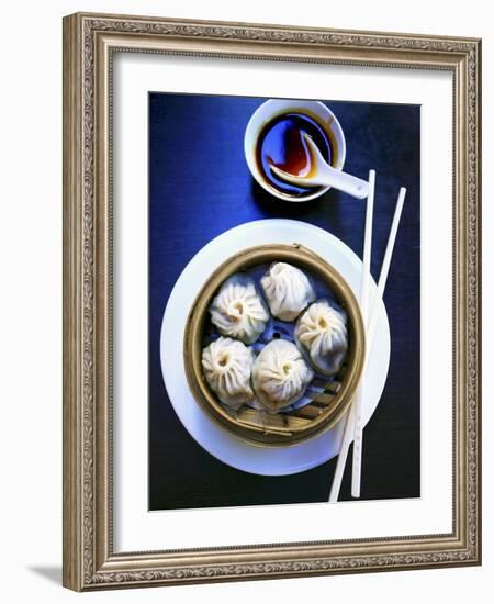 Dim Sum in Bamboo Steamer (China)-Dorota & Bogdan Bialy-Framed Photographic Print