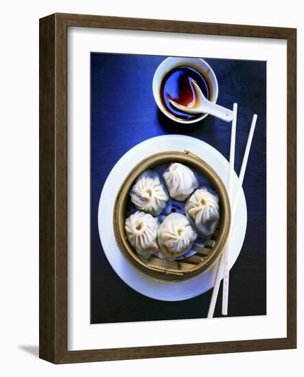 Dim Sum in Bamboo Steamer (China)-Dorota & Bogdan Bialy-Framed Photographic Print