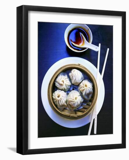 Dim Sum in Bamboo Steamer (China)-Dorota & Bogdan Bialy-Framed Photographic Print