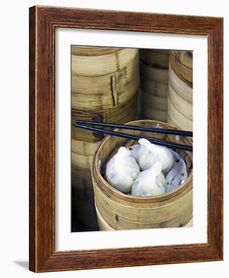 Dim Sum Preparation in a Restaurant Kitchen in Hong Kong, China, Asia-Gavin Hellier-Framed Photographic Print