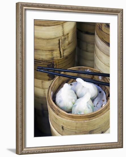 Dim Sum Preparation in a Restaurant Kitchen in Hong Kong, China, Asia-Gavin Hellier-Framed Photographic Print