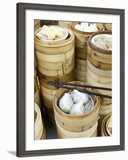 Dim Sum Preparation in a Restaurant Kitchen in Hong Kong, China, Asia-Gavin Hellier-Framed Photographic Print