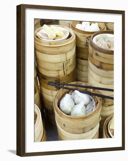 Dim Sum Preparation in a Restaurant Kitchen in Hong Kong, China, Asia-Gavin Hellier-Framed Photographic Print