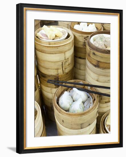 Dim Sum Preparation in a Restaurant Kitchen in Hong Kong, China, Asia-Gavin Hellier-Framed Photographic Print