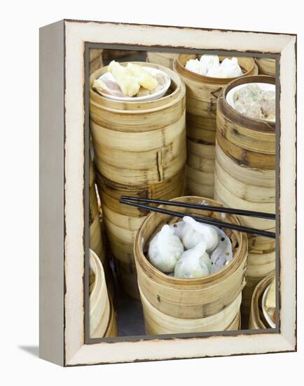 Dim Sum Preparation in a Restaurant Kitchen in Hong Kong, China (Pr)-Gavin Hellier-Framed Premier Image Canvas