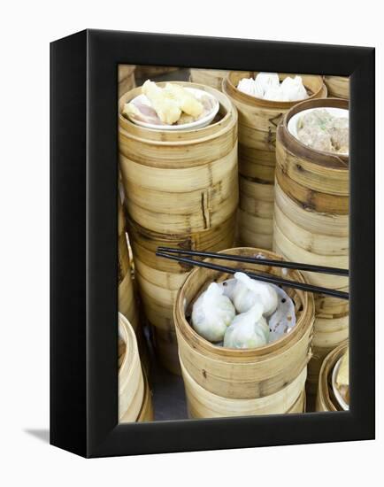 Dim Sum Preparation in a Restaurant Kitchen in Hong Kong, China (Pr)-Gavin Hellier-Framed Premier Image Canvas