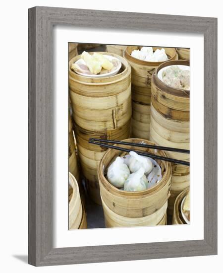 Dim Sum Preparation in a Restaurant Kitchen in Hong Kong, China (Pr)-Gavin Hellier-Framed Photographic Print