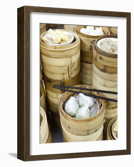 Dim Sum Preparation in a Restaurant Kitchen in Hong Kong, China (Pr)-Gavin Hellier-Framed Photographic Print