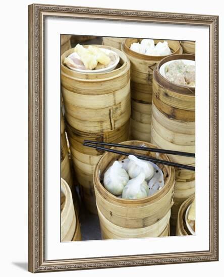 Dim Sum Preparation in a Restaurant Kitchen in Hong Kong, China (Pr)-Gavin Hellier-Framed Photographic Print