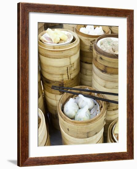 Dim Sum Preparation in a Restaurant Kitchen in Hong Kong, China (Pr)-Gavin Hellier-Framed Photographic Print