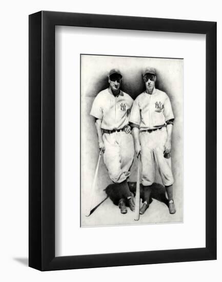 Dimaggio and Gehrig-Allen Friedlander-Framed Premium Giclee Print