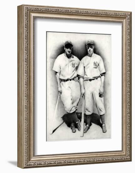 Dimaggio and Gehrig-Allen Friedlander-Framed Premium Giclee Print