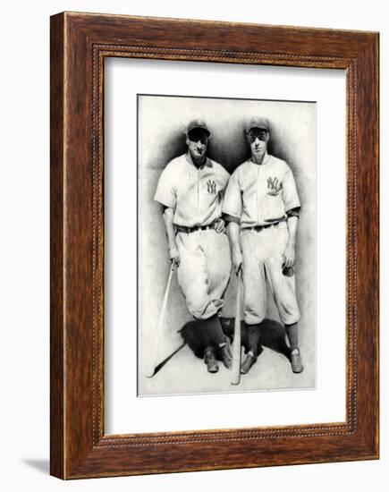 Dimaggio and Gehrig-Allen Friedlander-Framed Premium Giclee Print