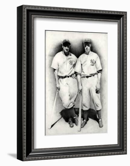 Dimaggio and Gehrig-Allen Friedlander-Framed Premium Giclee Print