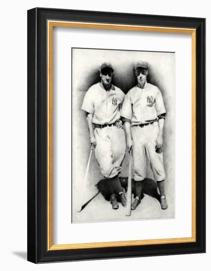 Dimaggio and Gehrig-Allen Friedlander-Framed Premium Giclee Print