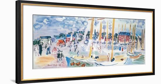 Dimanche a Deauvilie-Raoul Dufy-Framed Art Print