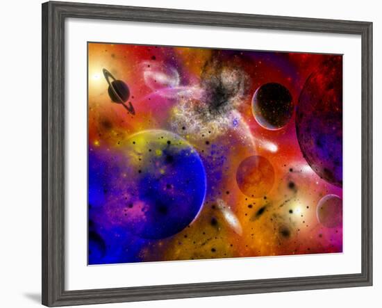 Dimensional Universes Meet, And Portals To Them Open-Stocktrek Images-Framed Photographic Print