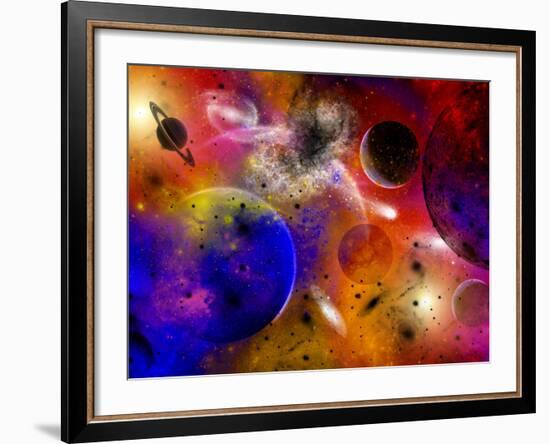 Dimensional Universes Meet, And Portals To Them Open-Stocktrek Images-Framed Photographic Print