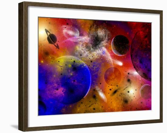 Dimensional Universes Meet, And Portals To Them Open-Stocktrek Images-Framed Photographic Print