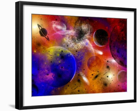 Dimensional Universes Meet, And Portals To Them Open-Stocktrek Images-Framed Photographic Print