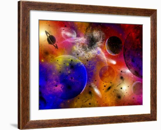 Dimensional Universes Meet, And Portals To Them Open-Stocktrek Images-Framed Photographic Print