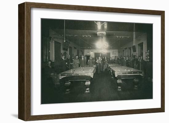 Dimly Lit Pool Hall-null-Framed Premium Giclee Print