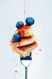 Pancakes with Blueberry and Syrup on Fork-Dina Belenko-Photographic Print