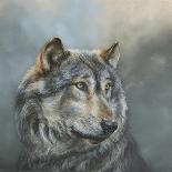 Wistful Wolf-Dina Perejogina-Framed Art Print